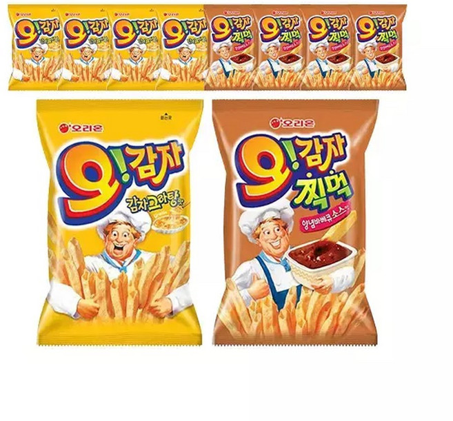 오리온 오감자 그라탕 50g 5개 + 오감자딥 양념바베큐 75g 5개