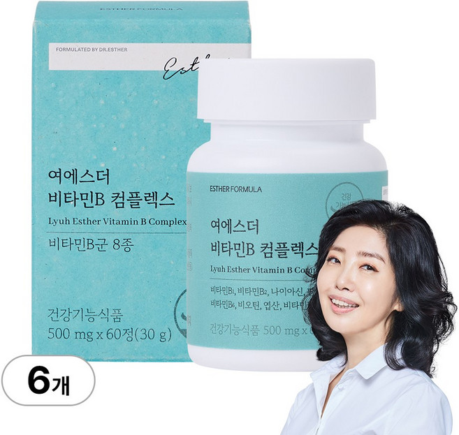 [본사직영] 여에스더 비타민B 컴플렉스 국민영양 프로젝트, 6개, 60정