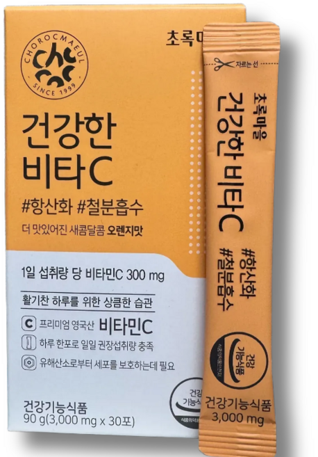 하루 한 포 건강한 비타C 3000mg*30포 초록마을, 90g, 2개