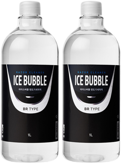 아이스버블 면도기세척액 1L 브라운/필립스/파나소닉 전기면도기 호환 리필액, BR타입(브라운호환) 1L x 2개