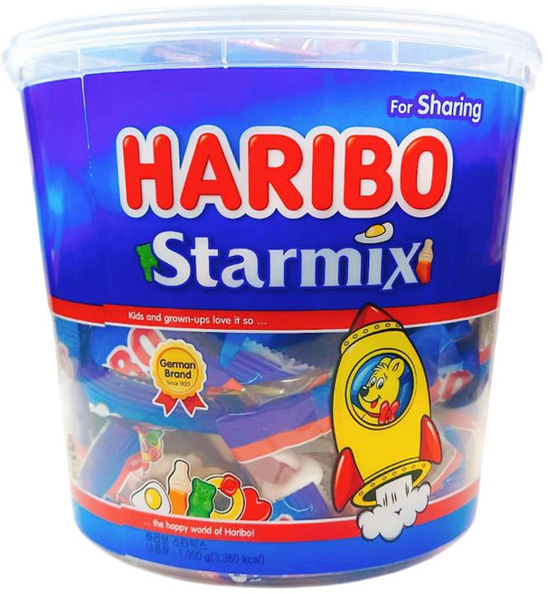 HARIBO Starmix 綜合軟糖, 1000g, 1個