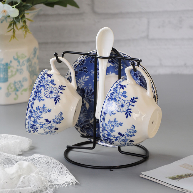 영국수출 존슨브라더스 빈티지찻잔세트6P 북유럽 커피잔, 2인찻잔세트+정리대, 1개