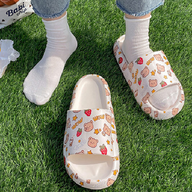 앤보르 귀여운 곰돌이 여성 실내화 슬리퍼