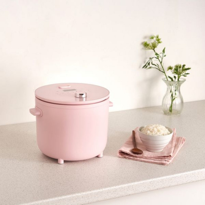 단미 저당밥솥 세라믹 전기 보온 미니 밥솥 (핑크), 저당밥솥 화이트