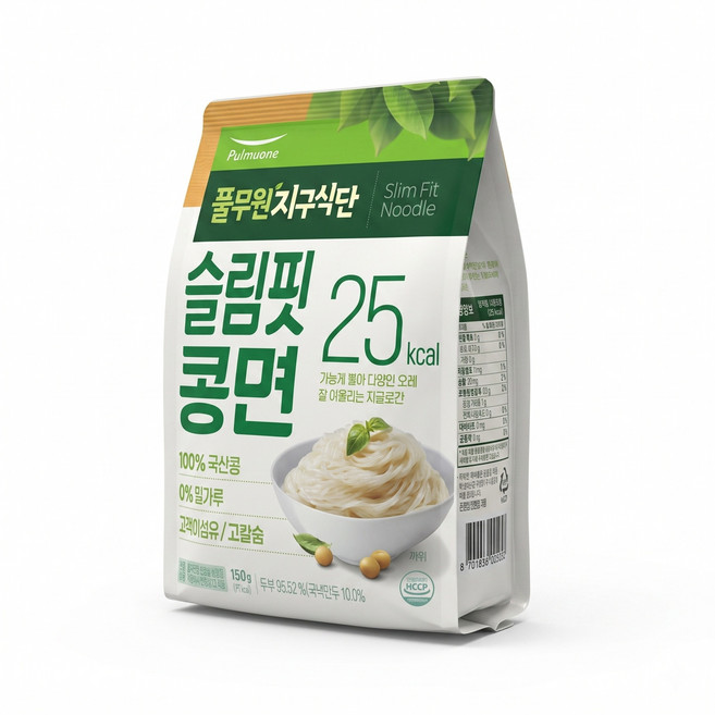 풀무원 지구식단 슬림핏 콩면 100%국산콩, 150g, 2개