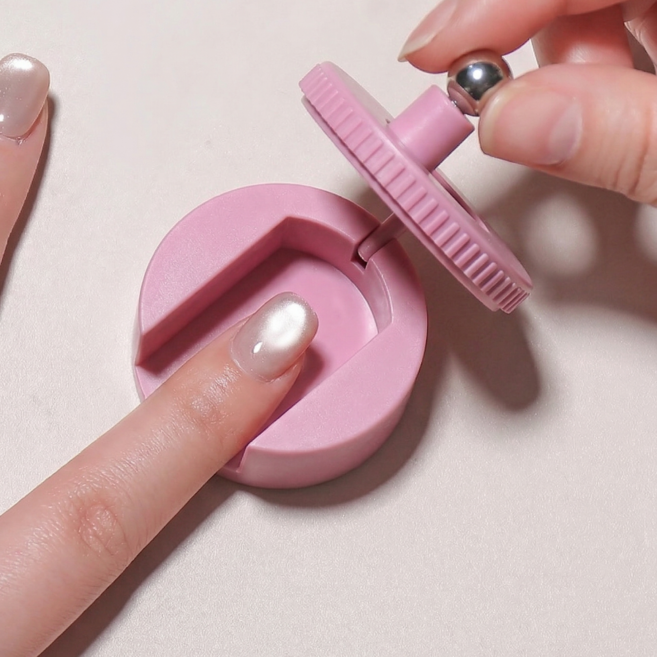 에브리브랜드 자동 유리네일 자석 네일, 1개, 핑크