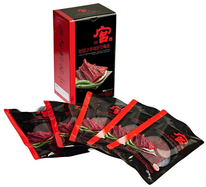 궁 청양고추 매운맛 육포, 100g, 5개