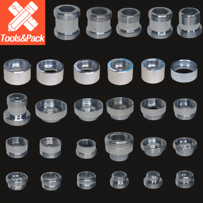 세면대 어댑터 워터탭 샤워기 변환 젠더 수도꼭지 수전 부속 정수기 니플 교체 부품, 58) 양면 내부나사 15A-22mm, 1개