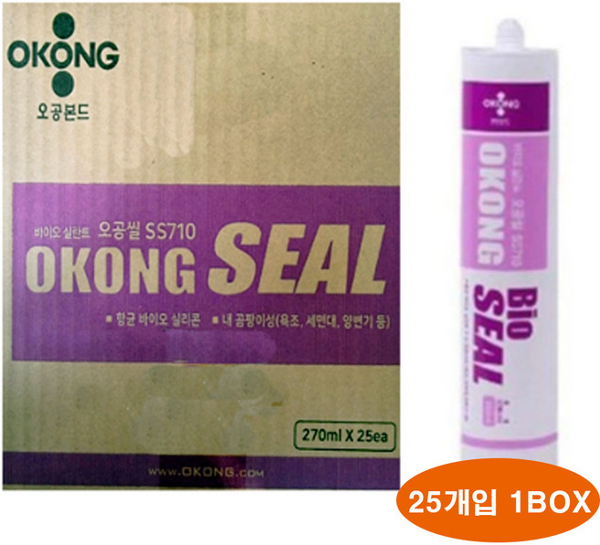 오공 욕실용 바이오 실리콘 실란트 백색-1박스25개, 25개
