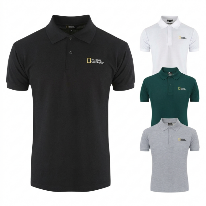 내셔널지오그래픽 남성 카라반팔티 폴로셔츠 빅사이즈