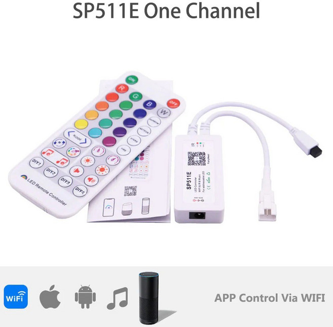 WS2812B WS2811 픽셀 LED 24V 5 SP801E 컨트롤러 SP105E 스트립 WIFI/블루투스/음악 SP107E SP511E SP110E SP108E, SP511E One CH