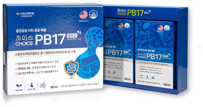 유산균 초이스PB17플러스 우정약품 프로바이오틱스 유산균사균 식물성연질캡슐 유산균 4개월분, 1개, 120회분 - 쿠팡