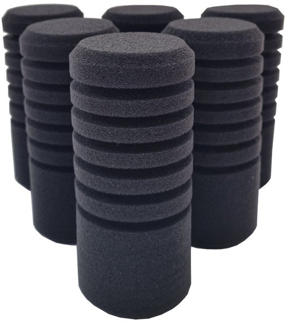 BASA 프리미엄 스펀지여과기 쌍기 블랙 리필필터 6개, 1세트