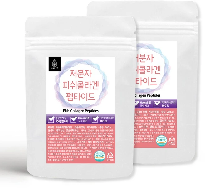 준코 저분자 피쉬 콜라겐 펩타이드 분말 [ 500달톤 ], 2개, 200g - 쿠팡