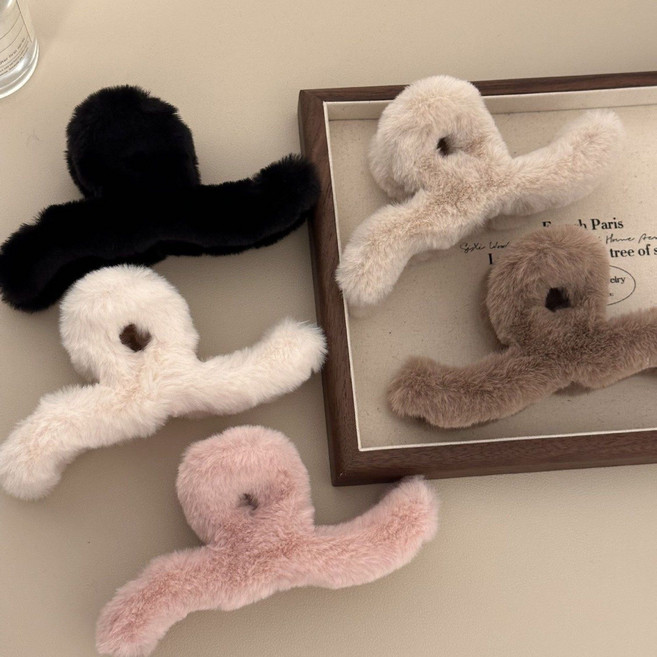 Windmilly 2025 웨이브 뽀글이 빅사이즈 퍼클립집게 헤어핀 헤어 액세서리