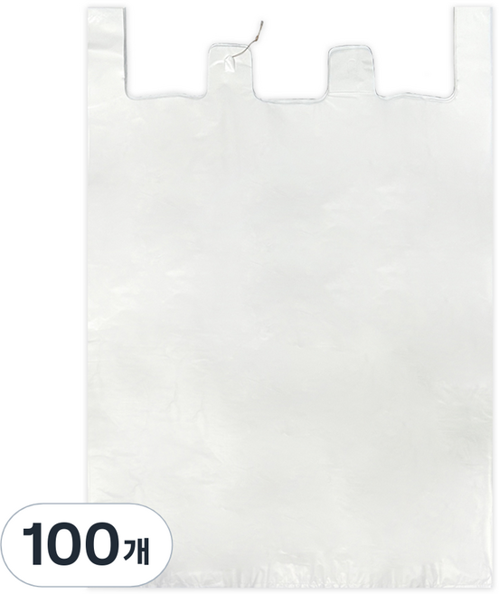 월드크린 손잡이 이불 비닐봉투 백색, 100L, 100개