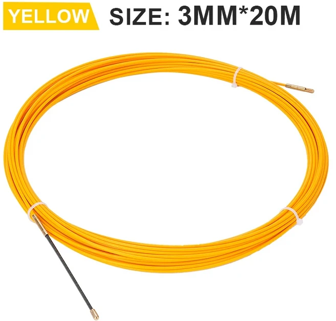 3mm 10-50M 유리 섬유 케이블 풀러 전기 케이블 가이드 장치 전기 스레딩 장치 전기 물고기 테이프 와이어, 03 20m