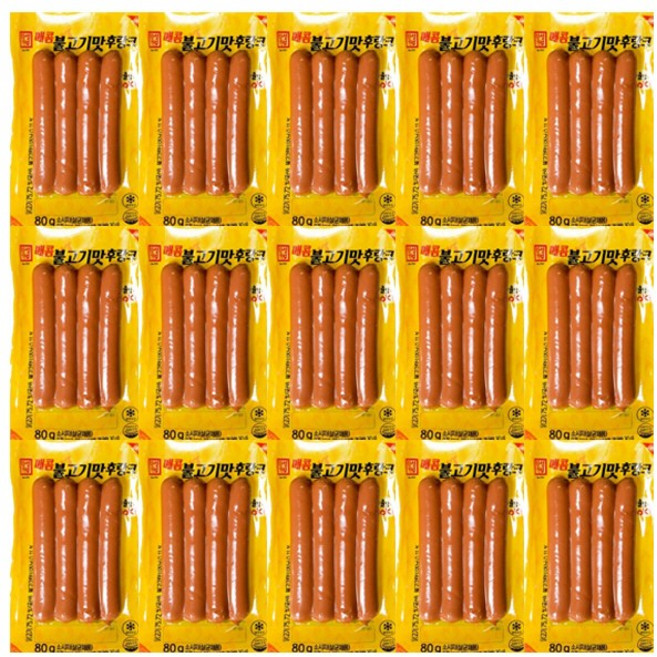 한성 매콤불고기맛후랑크 80g x 15개 편의점 핫바 소세지