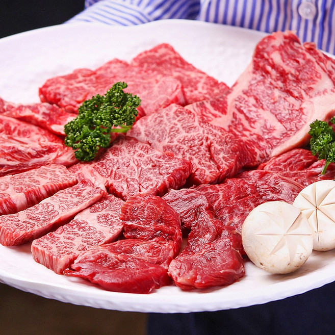 [1++/1등급이상] 암소 한우 8종 골라담기 안심 갈비살 등심 살치살 구이용 소고기, 1++ 암소 한우 안심 200g, 1개