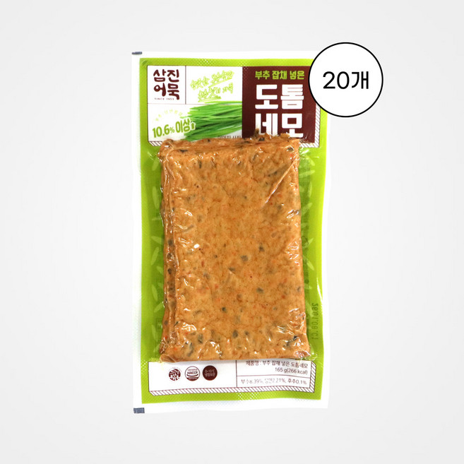 [삼진어묵] 부추 잡채 넣은 도톰네모 165g 20개