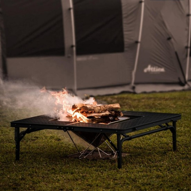 카즈미 아이언 메쉬 화로대 테이블 II 글램핑 캠핑 BBQ 캐리백