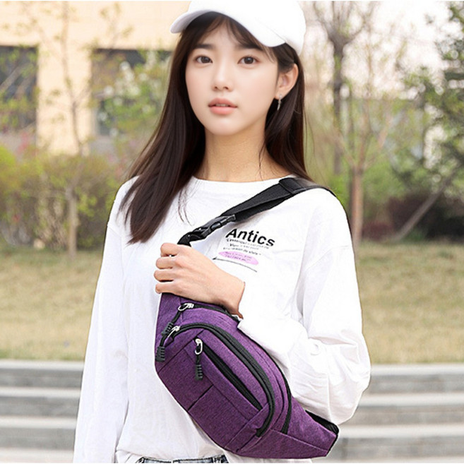 FizzMint 스타일리쉬한 다용도 힙색 허리색 크로스백 스포츠 남녀공용 여행용 슬링백