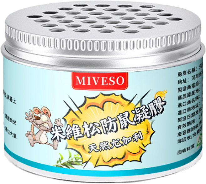 MIVESO 防鼠凝膠 長效植物萃取配方 24小時驅鼠不殺生, 5個, 100ml