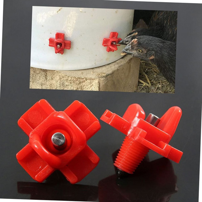 닭 가축용 자동 급수기 수평 니플 5개 세트 양계장 용품 병아리급수기 자동급수기 가축용품