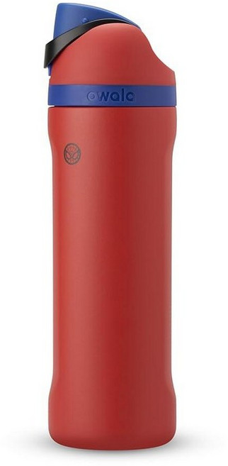 Owala Marvel FreeSip 스포츠 및 여행용 빨대 포함 단열 스테인리스 스틸 물병 BPA 프리 709.8ml(24온스) 블랙 팬서_180639, Marvel_180639, Spiderman