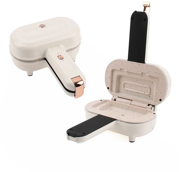 양면 씰 프레스 샌드위치 기계 미니 타코 부리또 베이킹 팬 그릴 아침 식사 메이커 빵 핫도그 토스터 전기, 03 Long handle 220V