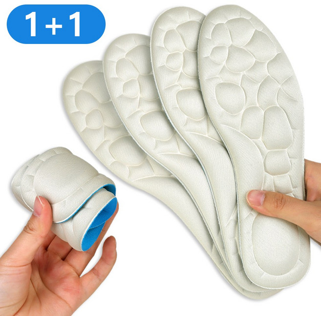 1+1 편안한 얇은 신발 깔창 남자 여성 쿠션 기능성 깔창 인체공학 발편한 푹신한 신발 깔창 안전화부터 운동화까지 OK
