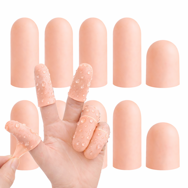 GO마켓 실리콘 손가락 골무, 10개, 스킨