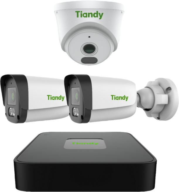 티앤디 IP CCTV 3채널(1TB) 매장용 CCTV 자가설치 실내 실외 사무실 카메라, 녹화기+실내1실외2+HDD1TB+20M케이블3, 1개