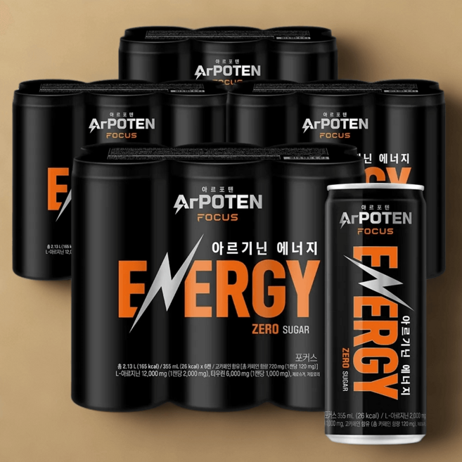 대상 아르포텐 포커스 아르기닌 에너지 355ml 상큼한, 24개입