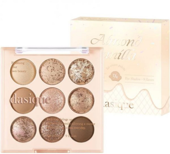 dasique 다시크 #15 아이섀도우 팔레트 베이지 니트 9가지 색상 퍼피 아이 메이크업, #21 아몬드 바닐라, 1개