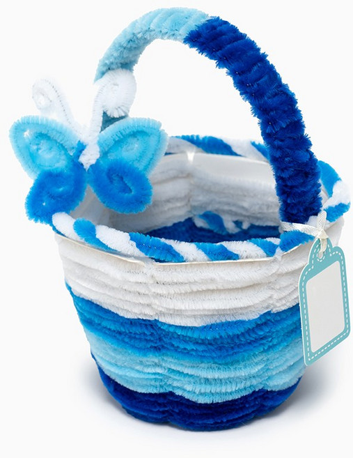 민화샵 모루 바구니 만들기, 블루 S230121A