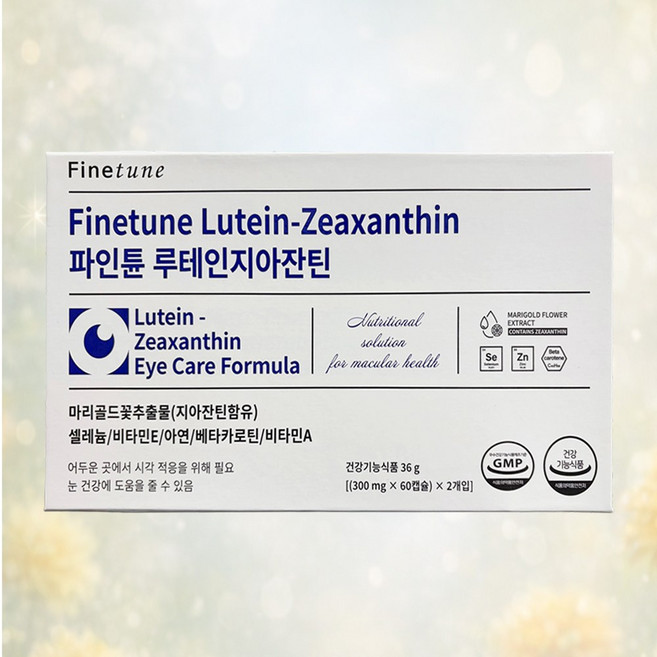 파인튠 루테인 지아잔틴 300mg 마리골드꽃추출 건조효모 아연 베타카로틴 비타민, 1개, 120회분