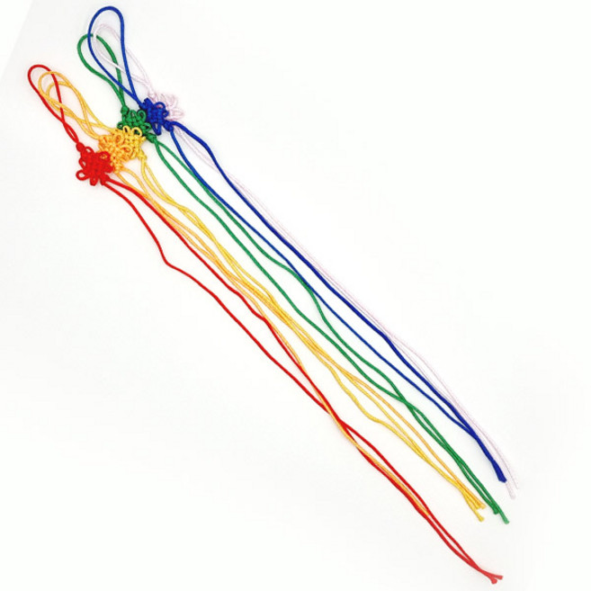 국화매듭끈C 6개입/장신구줄/전통끈/전통매듭/복주머니/답례품, 6개