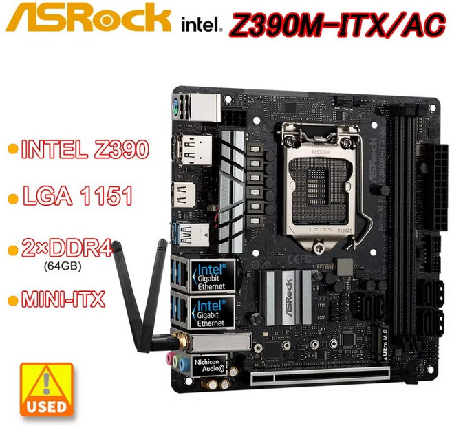 ASROCK Z390M ITX AC I5 8300 I3 미니 ITX I7 8400 1151 지원 인텔 Z390 9700 9400T 마더보드 64GB DDR4 CPU G5420