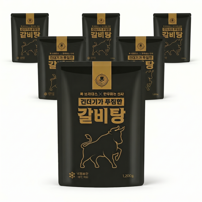 탕만드는남자 프리미엄 갈비탕 밀키트 수제 가마솥, 1.2kg, 6개