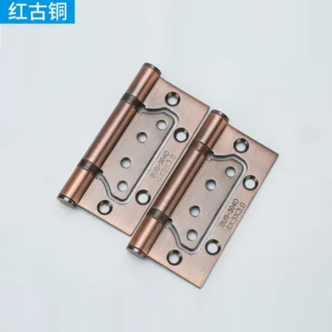 나무 문 용 스테인레스 스틸 베어링 힌지 트렌치 프리 헤비 듀티 플랫 두께 4 인치, 01 4인치, 01 Red Bronze 1pc