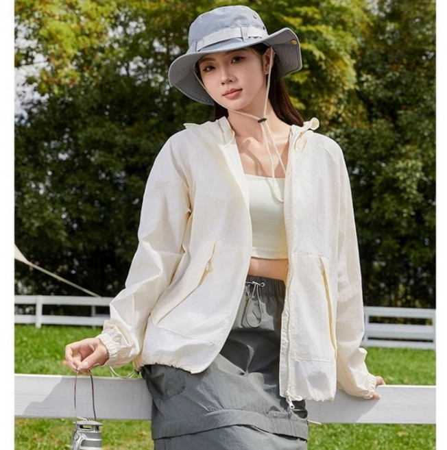 제이엠지아 남녀공용 초경량 바람막이 케주얼 점퍼 캠핑여름점퍼 자외선차단 집업 등산용 후드아우터 3in1 (업그레이드)