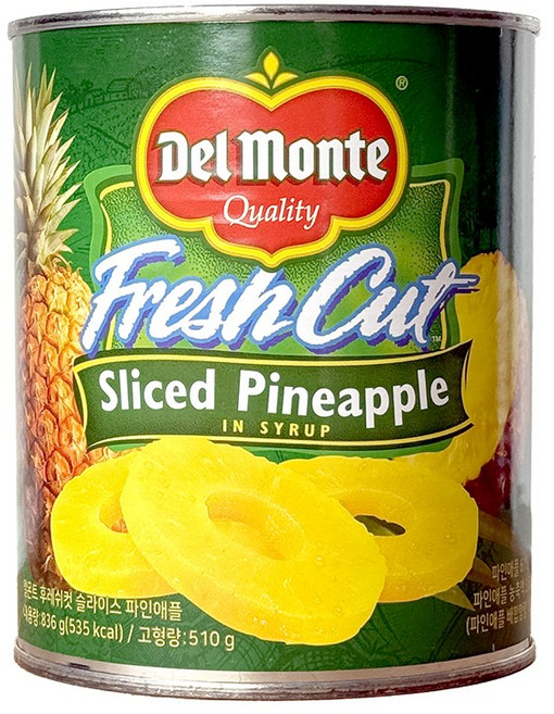 델몬트 후레쉬컷 슬라이스 파인애플, 836g, 1개