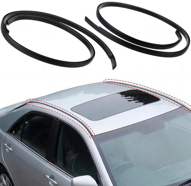 WILLBOND 2 Pcs Roof Drip Molding Weatherstrip Compatible with Toyota 2012-2017 75555-06080 75556-0, WILLBOND 2 Pcs Roof Drip Moldi