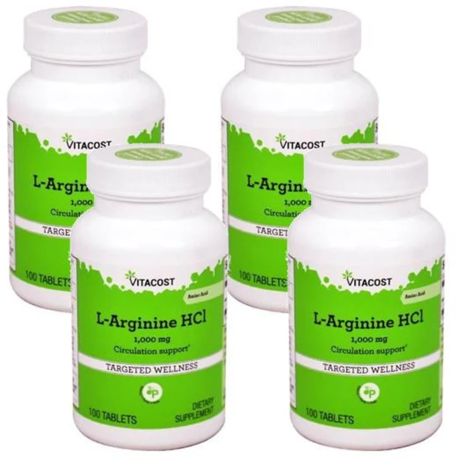 비타코스트 L-아르기닌 HCl 1000mg 100정, 4개 - 쿠팡