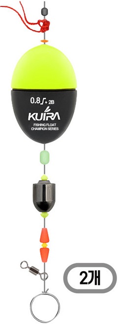 쿠이라 바다 전자 구멍찌 세트 5초채비완성, 2개, 그린 0.8호