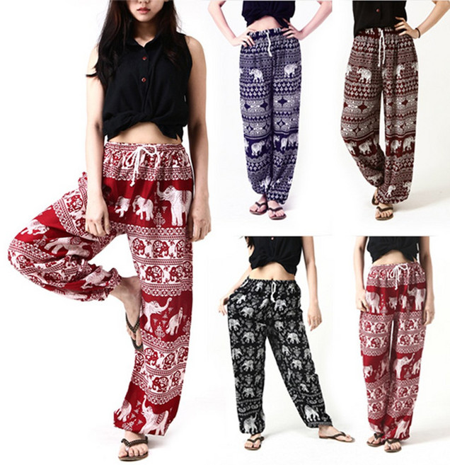 [태국 코끼리바지] 주문제작으로 품질이 좋아요 알라딘바지 점프수트 여름바지 와이드팬츠 밴딩바지 항아리바지 배기팬츠