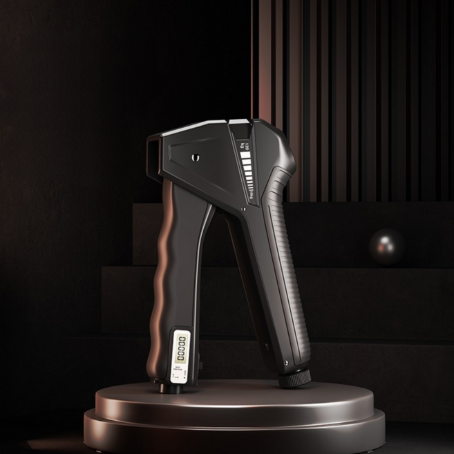 악력 측정 기능 완력조절 악력기, 1개, 블랙