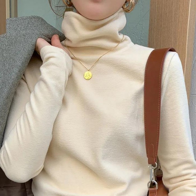 (루크) 차차 목티 여성 기모 긴팔티