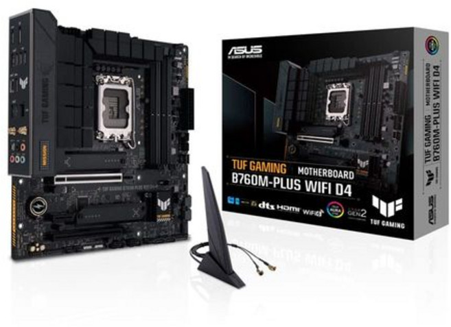 ASUS INTEL 13.12세대 LGA1700 대응 B760M 탑재 마자 보드 TUF GAMING B760M-PLUS WIFI D4 국내 정규 대리점품